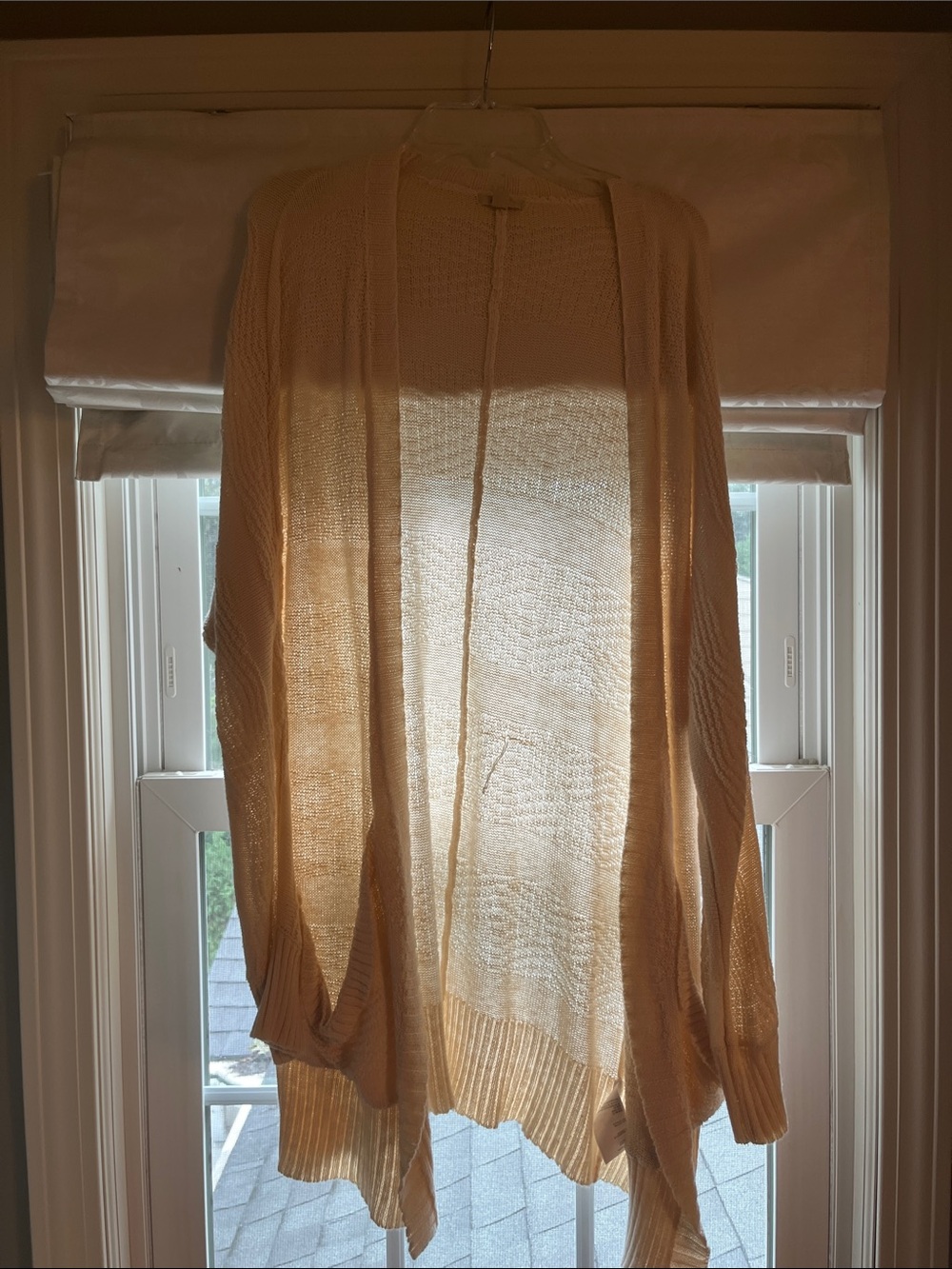Ecote Light Beige Open-Front Knit Cardigan
